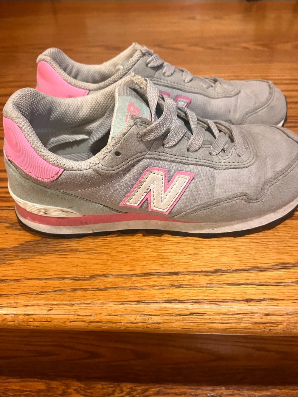 New Balance Kids Gray and Pink Retro Runner Sneakers